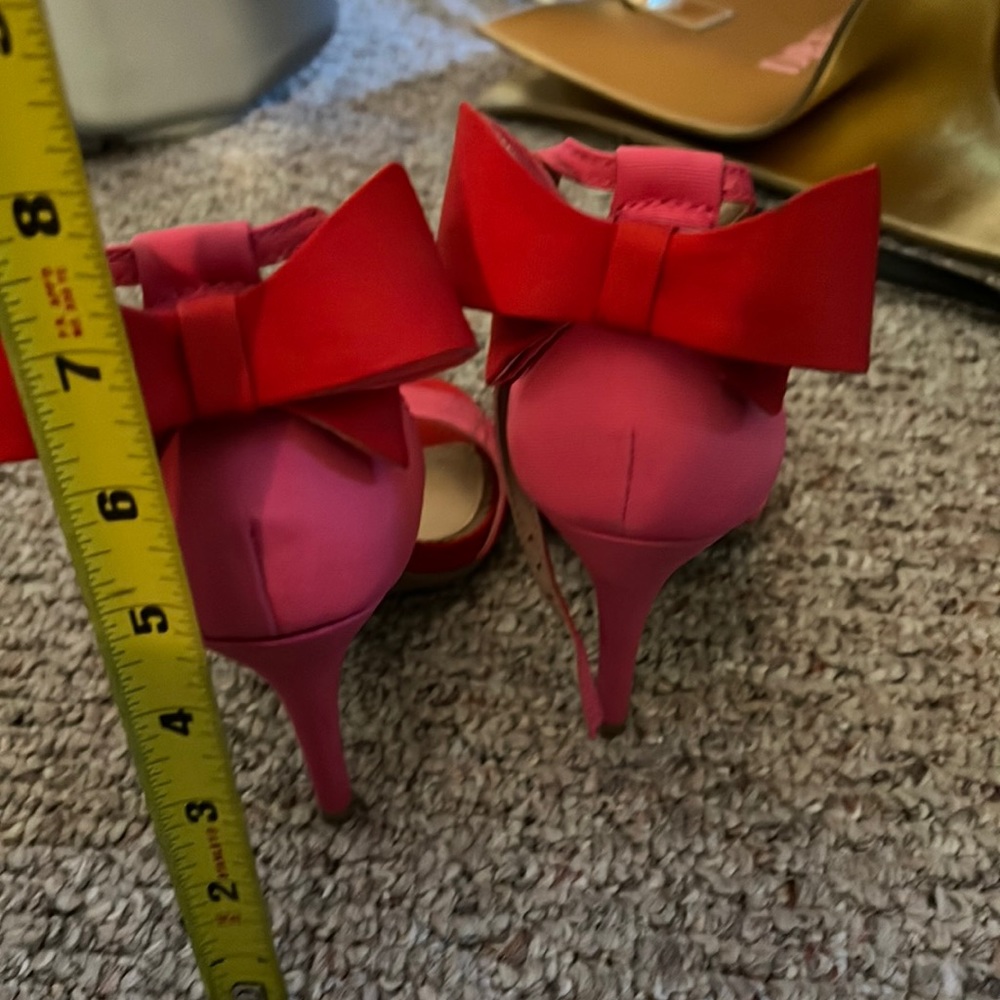 Pink and red heels